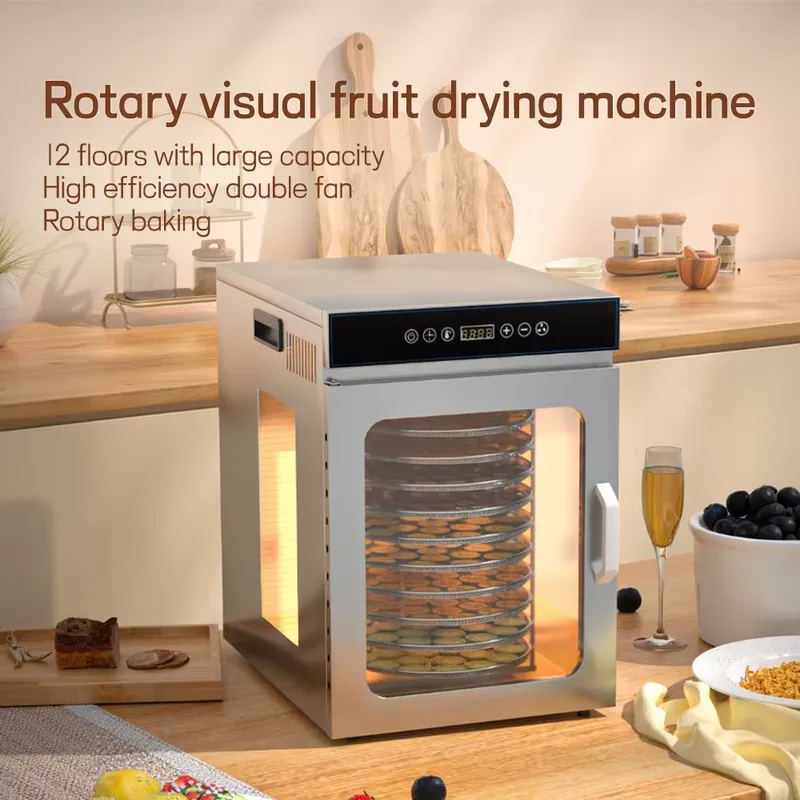 Dehydrator Tray Electric - Déshydrateur alimentaire électrique rotatif à 12