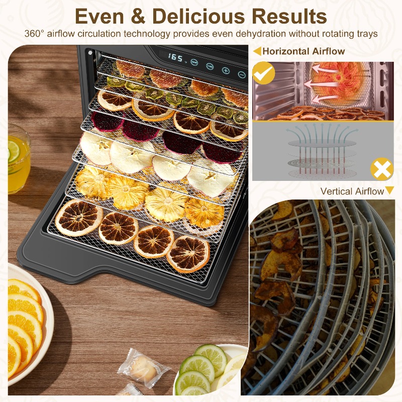8 plateaux en acier inoxydable - Dehydrator Tray Electric avis et prix