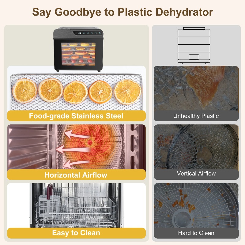 8 plateaux en acier inoxydable - Dehydrator Tray Electric avis et prix